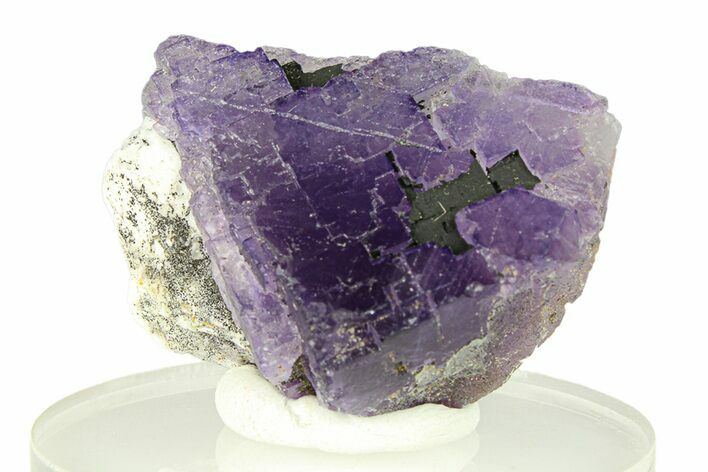 Deep Purple Cubic Fluorite Crystal - Morocco #294246